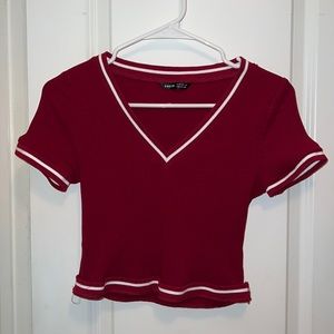 Shein M Maroon Crop Top